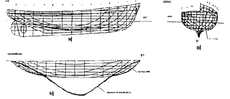 Теоретический чертеж корпуса судна