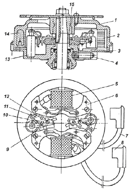 Конструкция магнето МЛ-10-2С